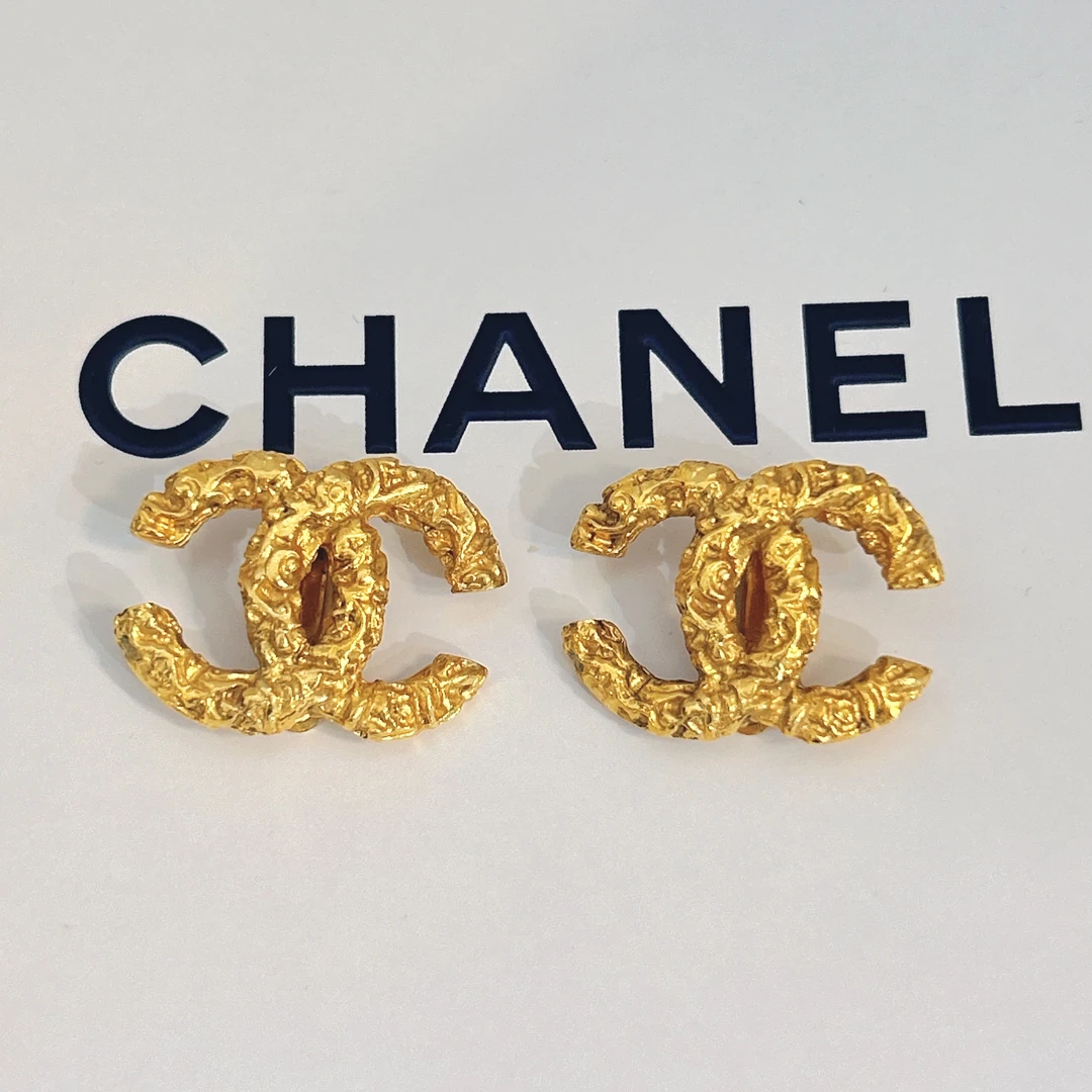 95新 Chanel/香奈儿 Chanel vintage香奈儿中古熔岩耳夹
