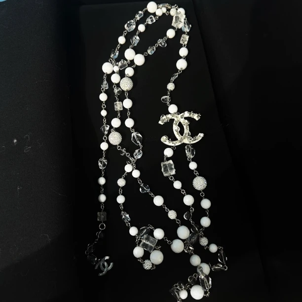 95新 Chanel/香奈儿 Chanel vintage香奈儿中古白色项链