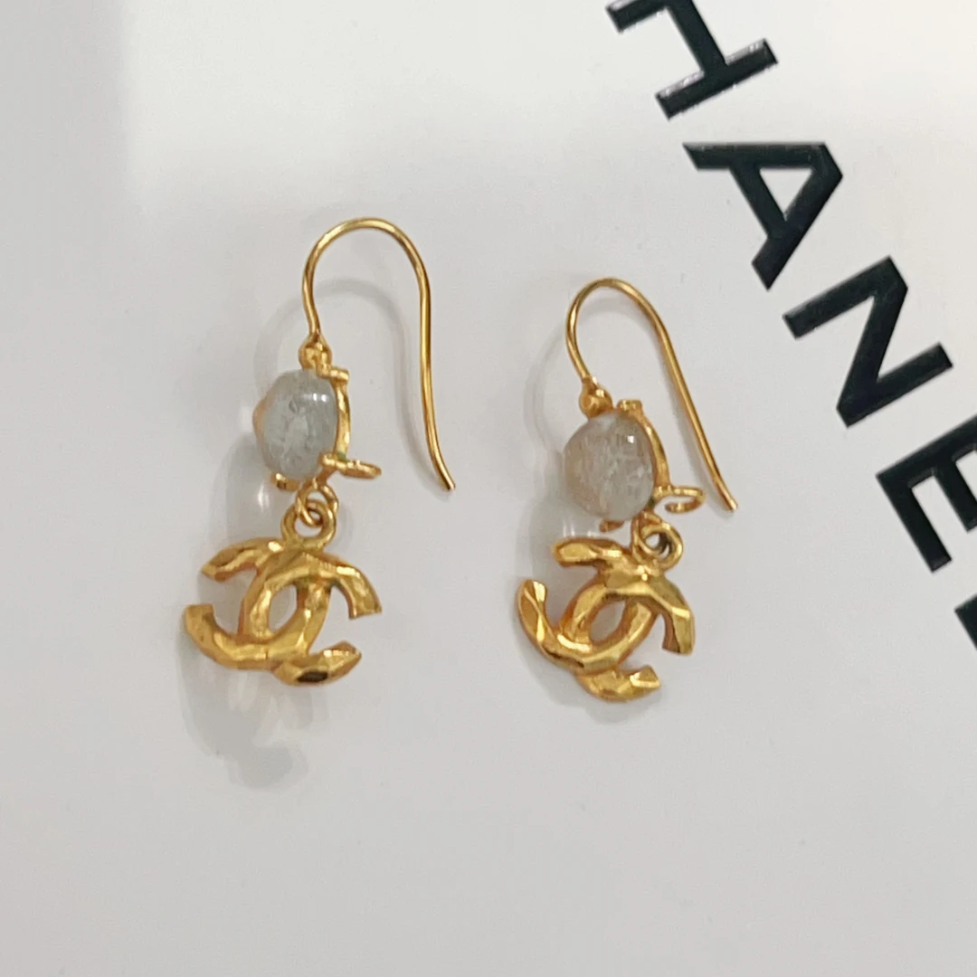 95新 Chanel/香奈儿 Chanel vintage香奈儿中古双c耳钩