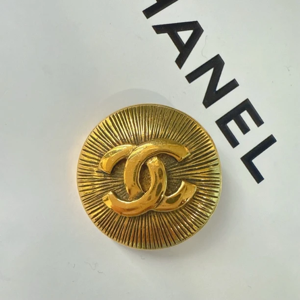 95新 Chanel/香奈儿 Chanel vintage香奈儿中古拉丝金币胸针