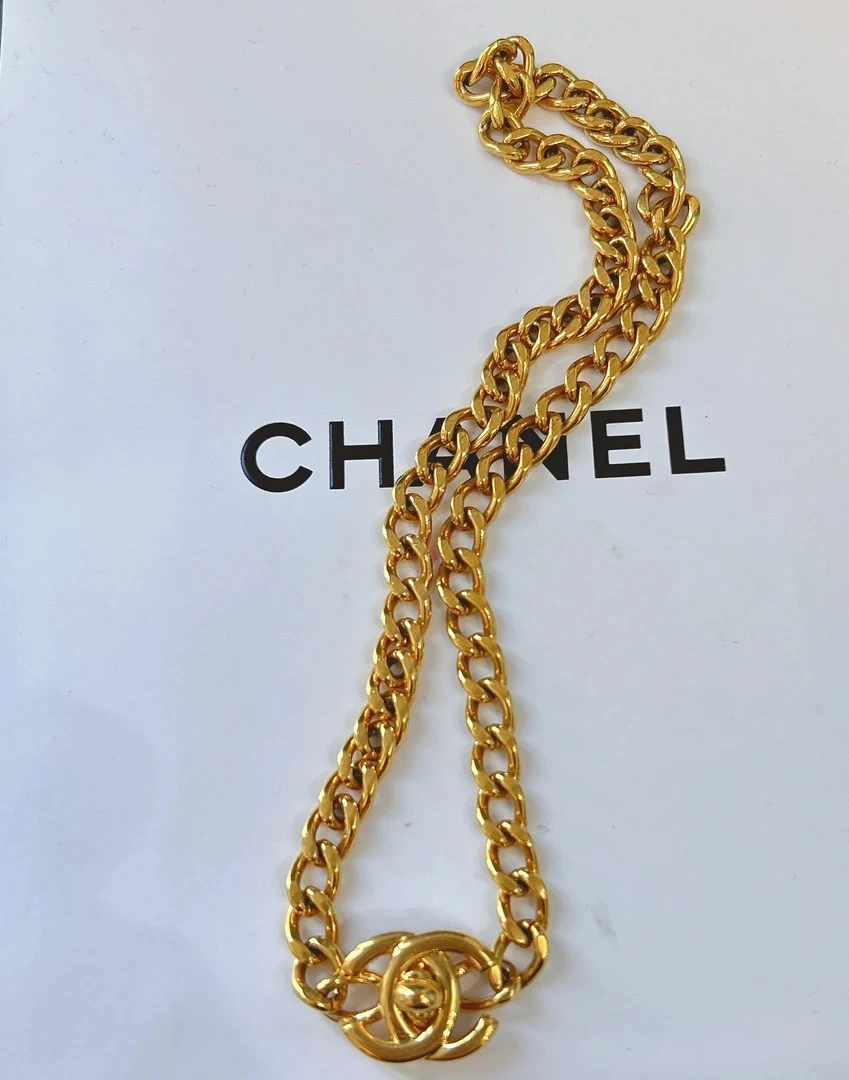 95新 Chanel/香奈儿 Chanel vintage香奈儿中古书包扣项链