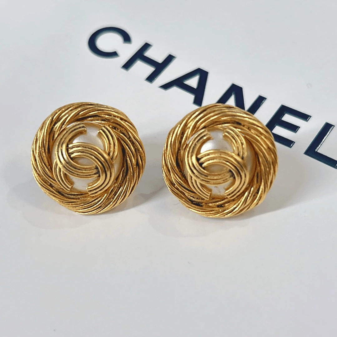 95新 Chanel/香奈儿 Chanel vintage香奈儿中古珍珠耳夹