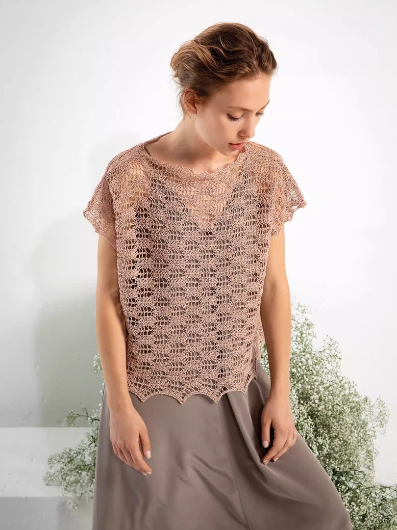 LANG CREALINO 17短袖材料包亚麻线瑞士进口夏纱围巾毛线C1640