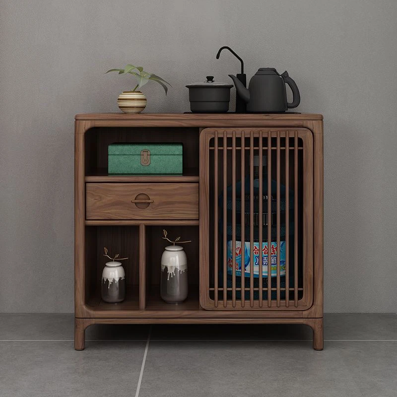 新中式客厅茶柜储物柜餐边柜茶边柜家用烧水简约