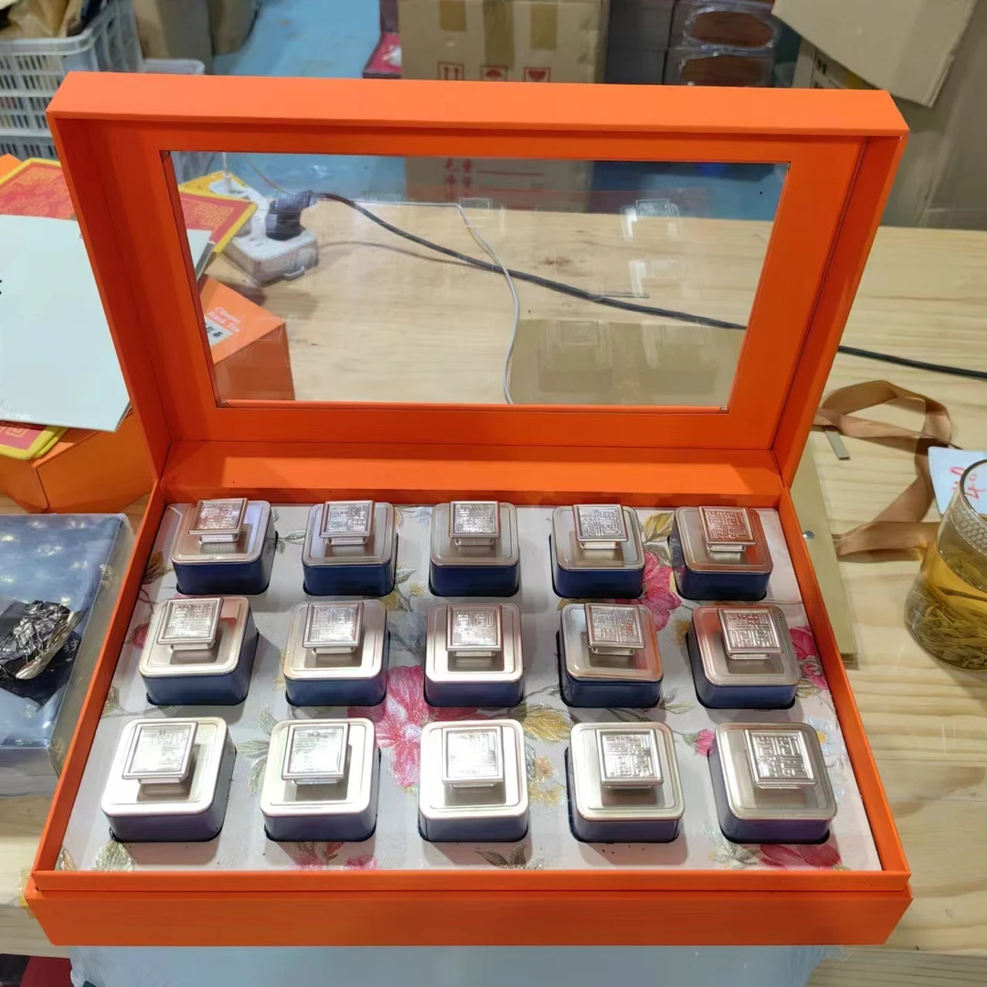 无忧一碗茶 透明礼盒装 小罐装大红袍茶叶190克净含量