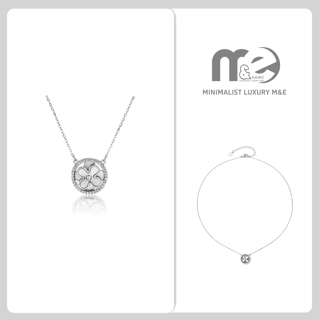 铜合金项链 M&E【LUNA芭蕾】定制四叶草项链时尚百搭简约个性（5）