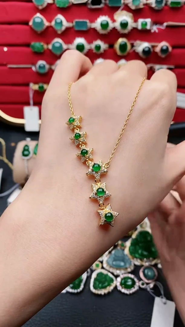 【闪购商品】翡翠手链银S925镶嵌1