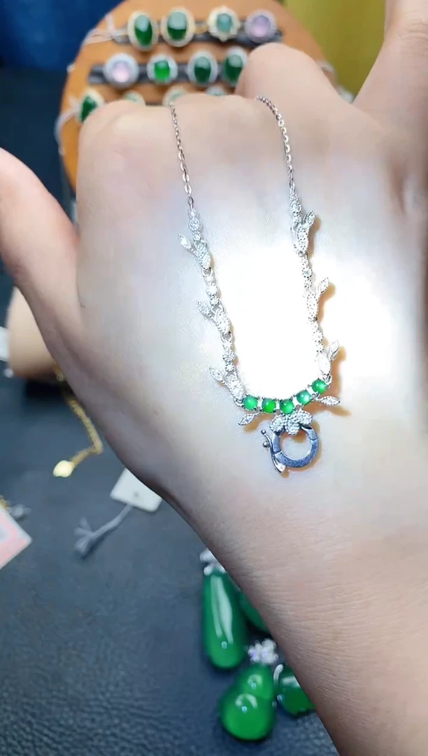 【闪购商品】翡翠手链银S925镶嵌1111111