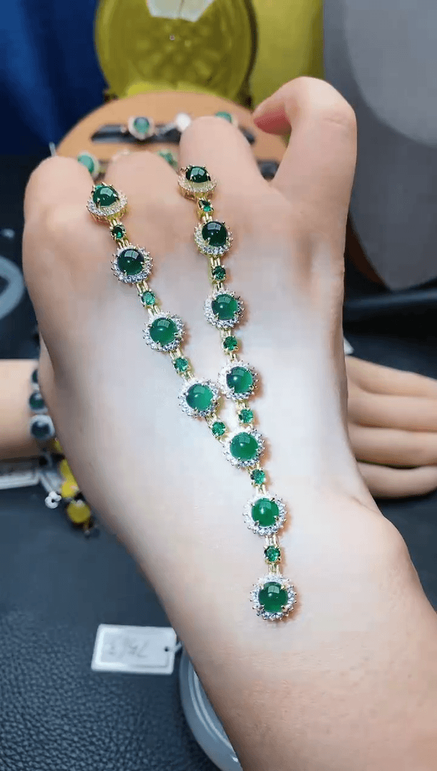 【闪购商品】翡翠手链银S925镶嵌111111111