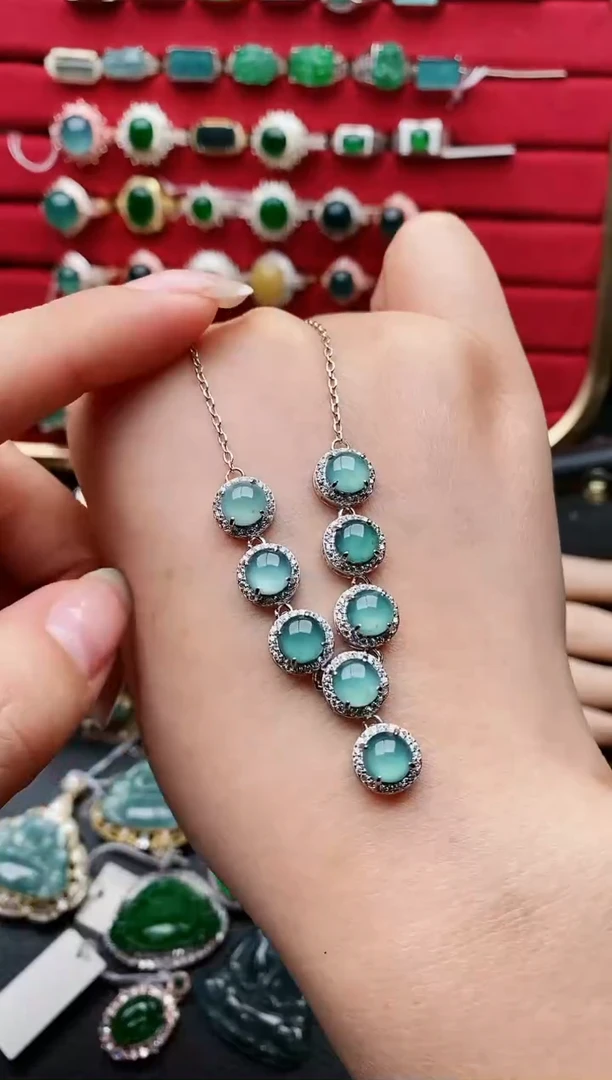 【闪购商品】翡翠手链银S925镶嵌1