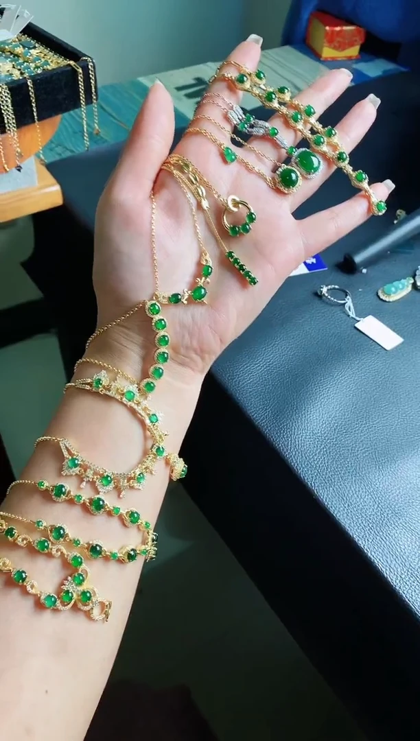 【闪购商品】翡翠手链银S925镶嵌1
