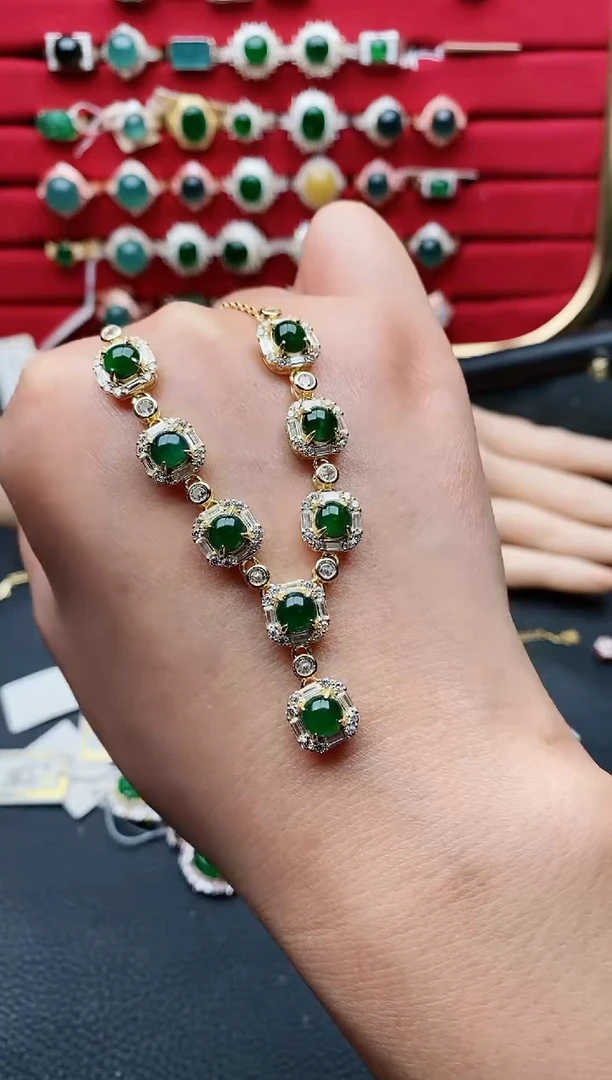 【闪购商品】翡翠手链银S925镶嵌1
