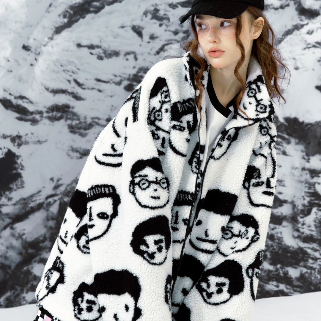 ZenventureWhite防风防雪防水保暖冬季潮流新款双面绒滑雪服