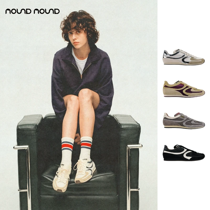 【PANE】nound买手店设计感百搭舒适休闲复古运动跑鞋24秋冬新款