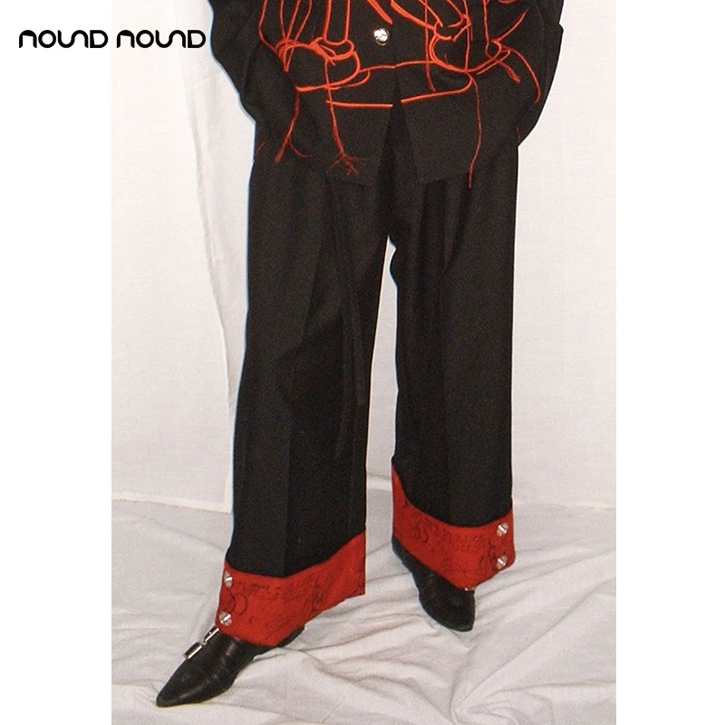 【AO YES】nound买手店拼色米奇印花劳动裤宽松阔腿裤24秋冬新款