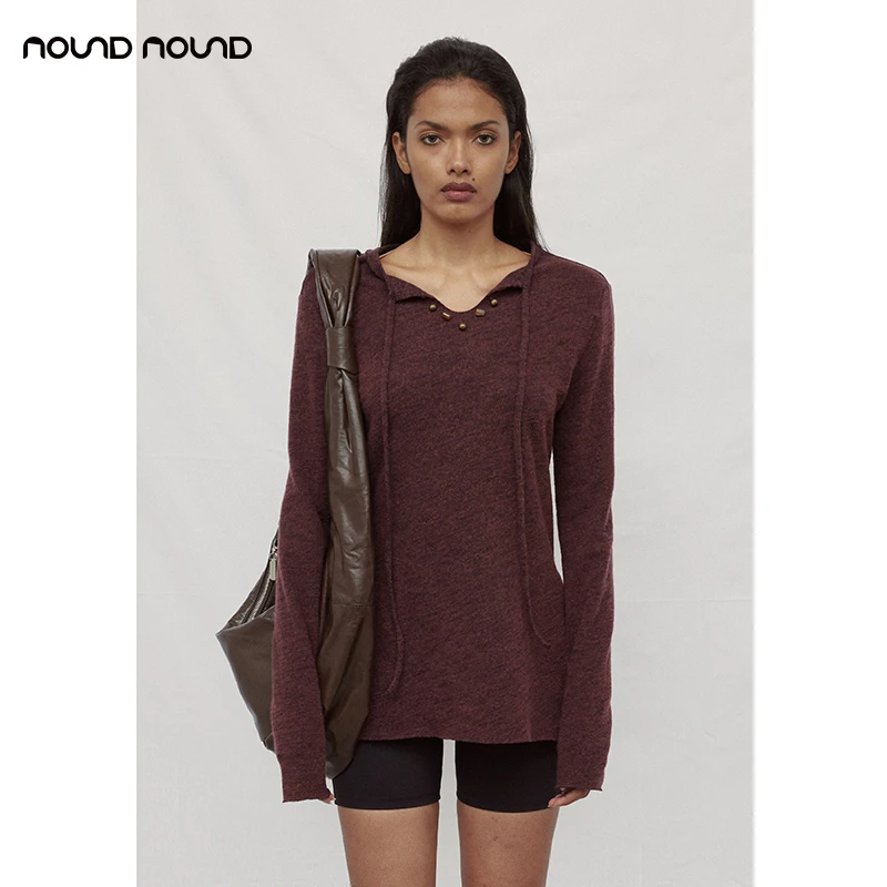 【10 ROUN】nound买手店小开领长袖修身系带打底衫女24秋冬新款