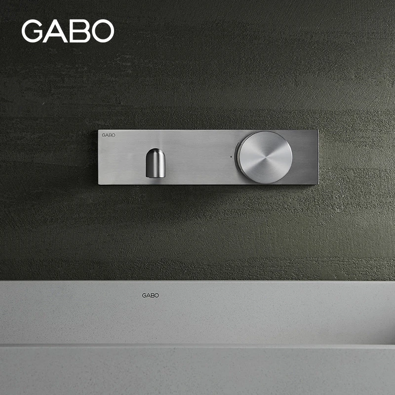 GABO/观博低铅铜暗装极简艺术脸盆冷热入墙式面盆水龙头 18M013A1