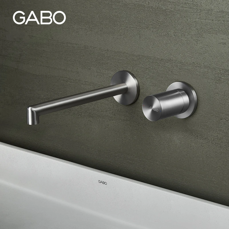 GABO/观博入墙式暗装洗脸盆龙头嵌入墙出面盆冷热水龙头 18M013A3