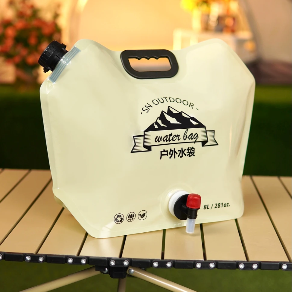 户外水袋大容量8L轻便折叠露营带水龙头饮水蓄水便携储洗手水袋