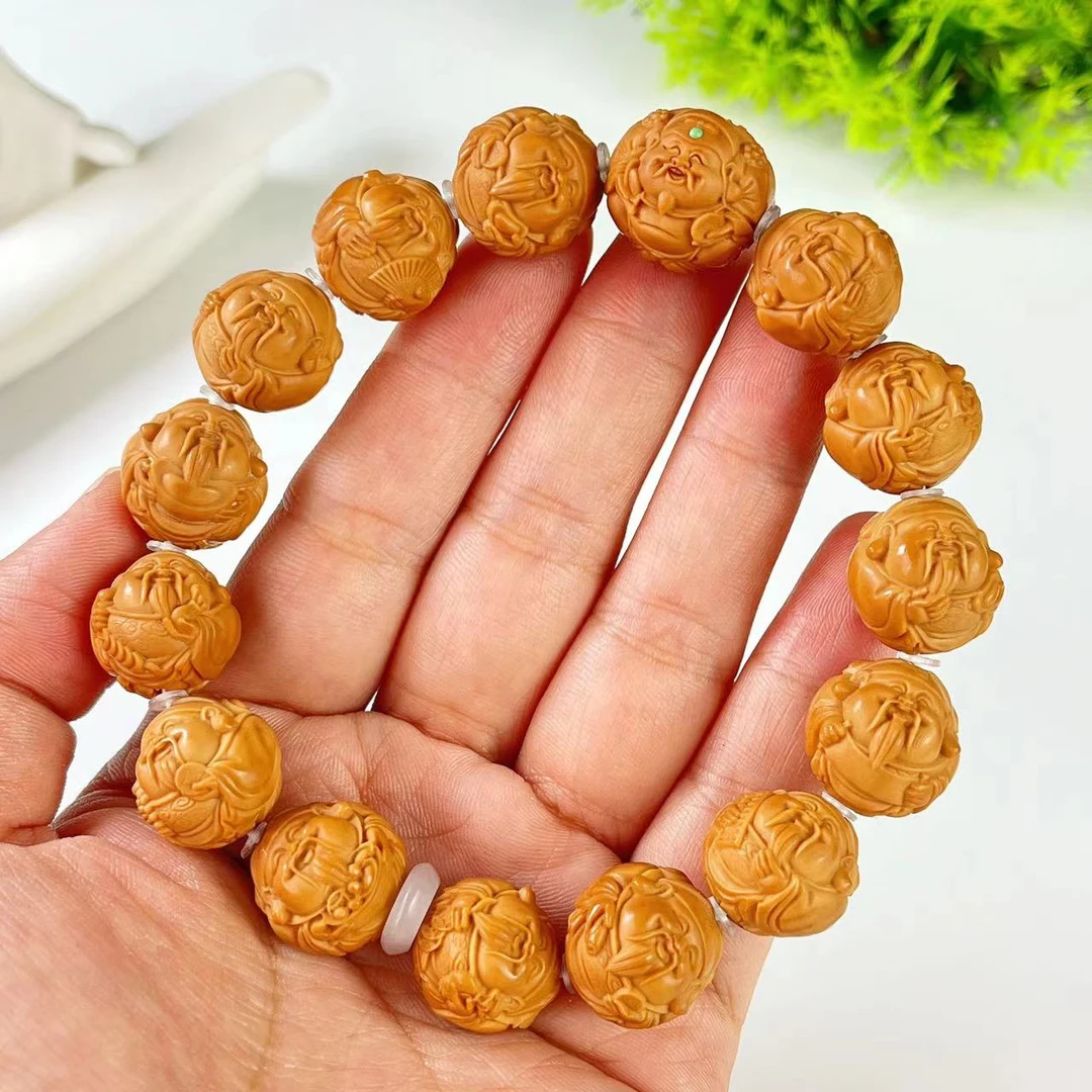 猴头核桃 1.45 横竖发财(镶嵌）  文玩手串