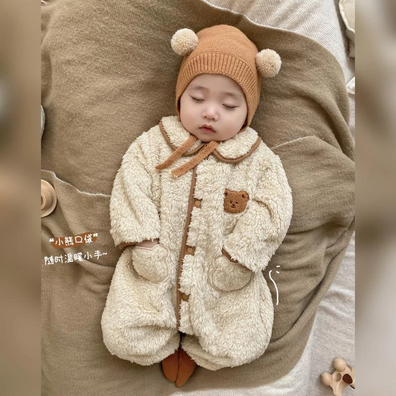【小扬哥推荐】韩系婴儿超萌冬装连体衣新生儿宝宝冬季保暖可爱小