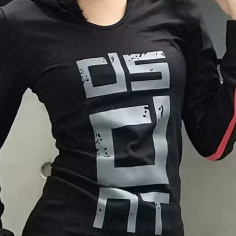 修身长袖T恤跑步瑜珈服休闲卫衣帽衫