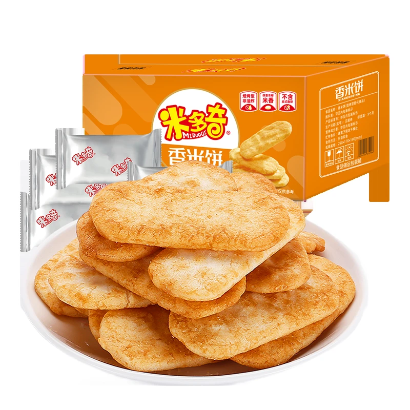 米多奇 米多奇香米饼加宽版咸香口味休闲小零食健康美味开袋即食