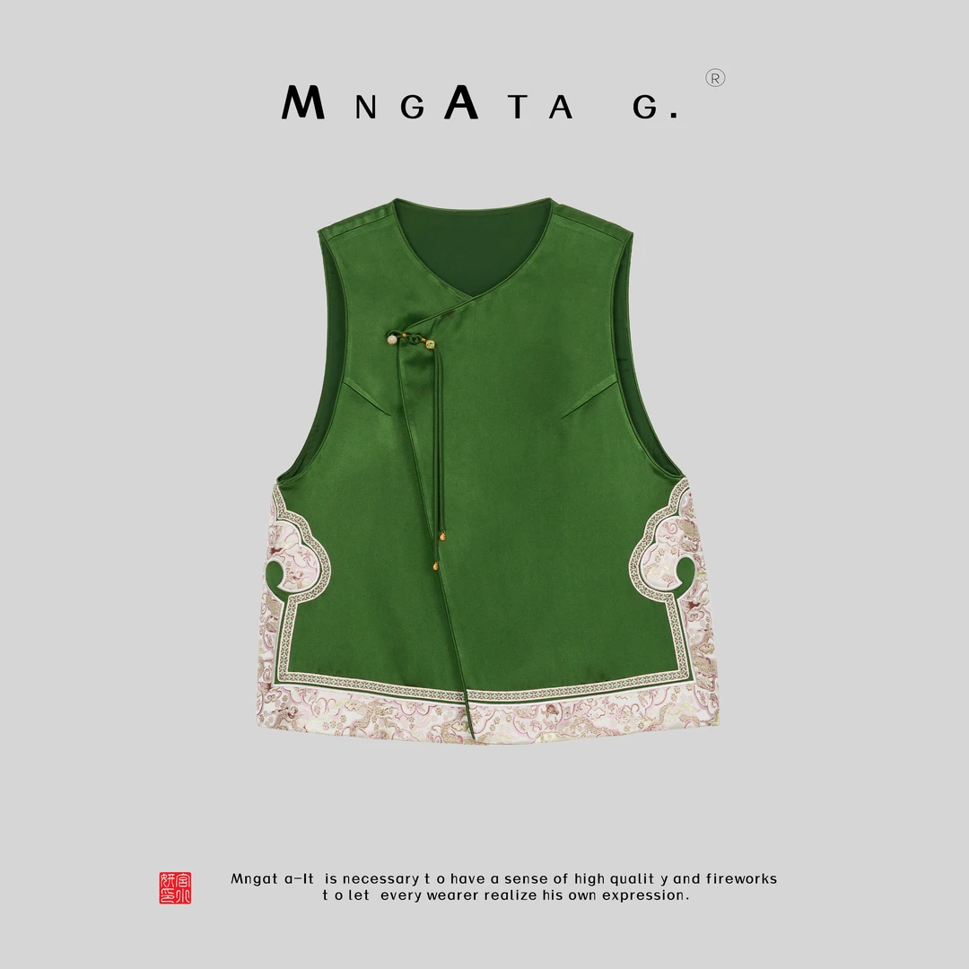 MNGATA G.宫小妍【如意连云】新中式中国风秋冬坎肩马甲C020033