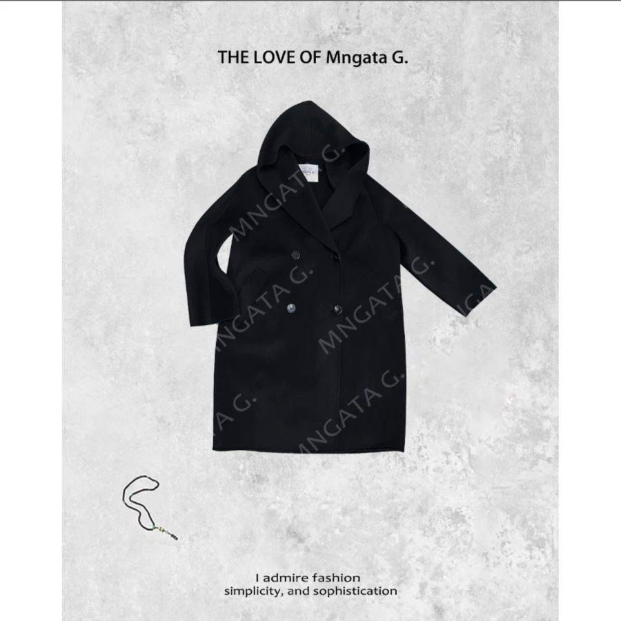 MNGATA G.宫小妍 【知性羊绒】秋冬保暖设计百搭连帽羊绒衫23101030