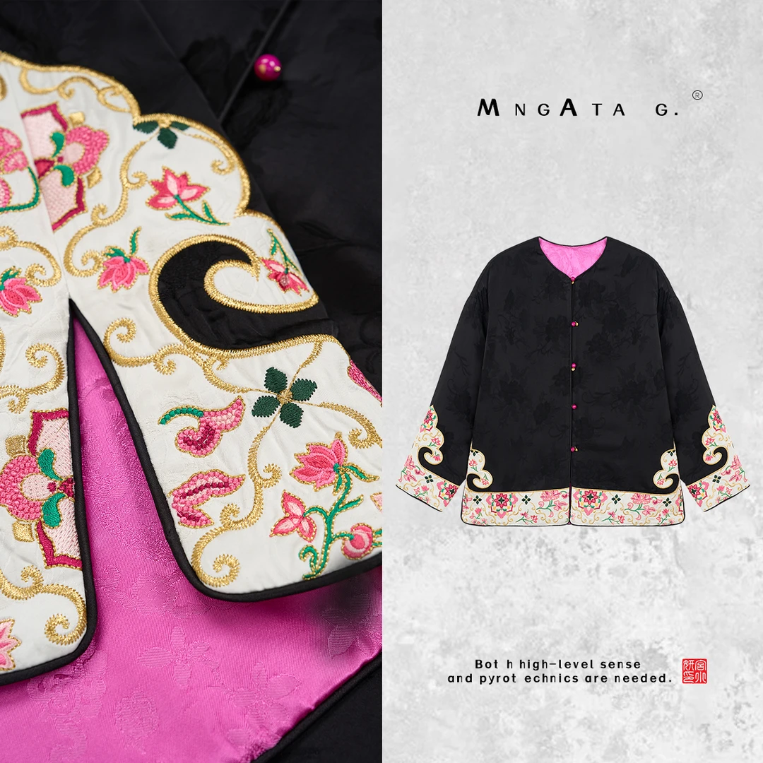 MNGATA G.宫小妍【十里桃花】秋冬新中式中国风复古百搭外套X280414