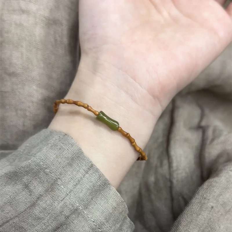 非金属亚克力手链 小众情侣百搭竹节手链节节高手链女款国风气质