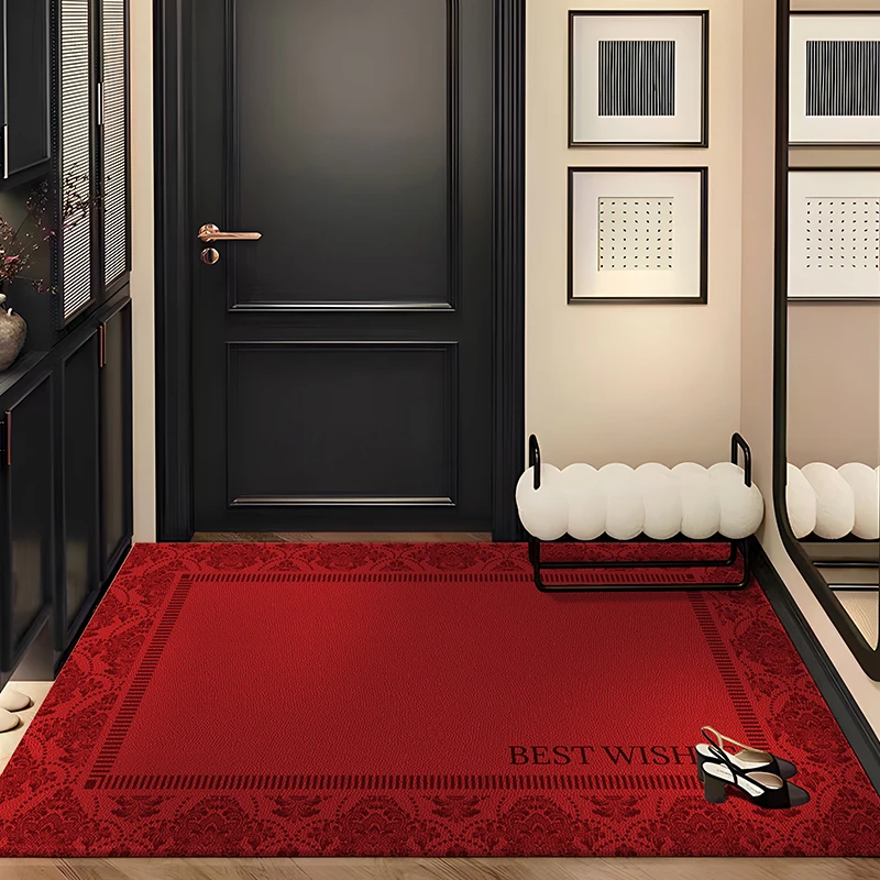 吸水垫过年大门口地垫入户门乔迁门垫红色进门新中式可裁剪2025