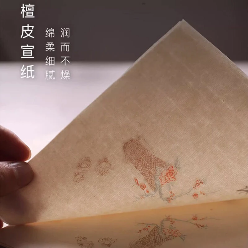 古风信笺仿萝轩变古笺谱鹿胶笺硬毛笔书法小楷一笔花笺洒金印花笺