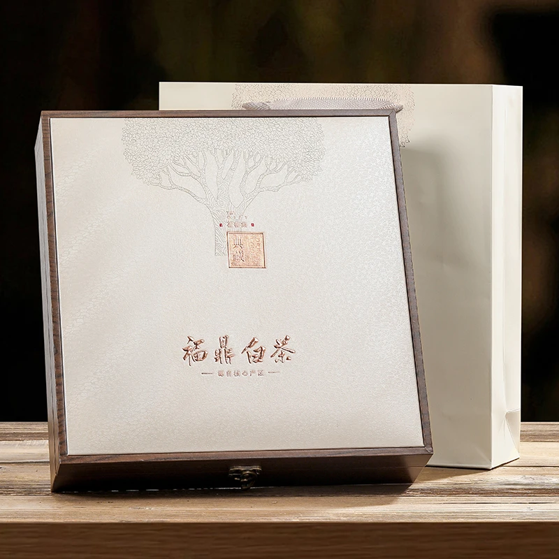 白茶福鼎白茶正宗白牡丹茶叶陈香紧压老白茶散装茶饼礼盒装送长辈