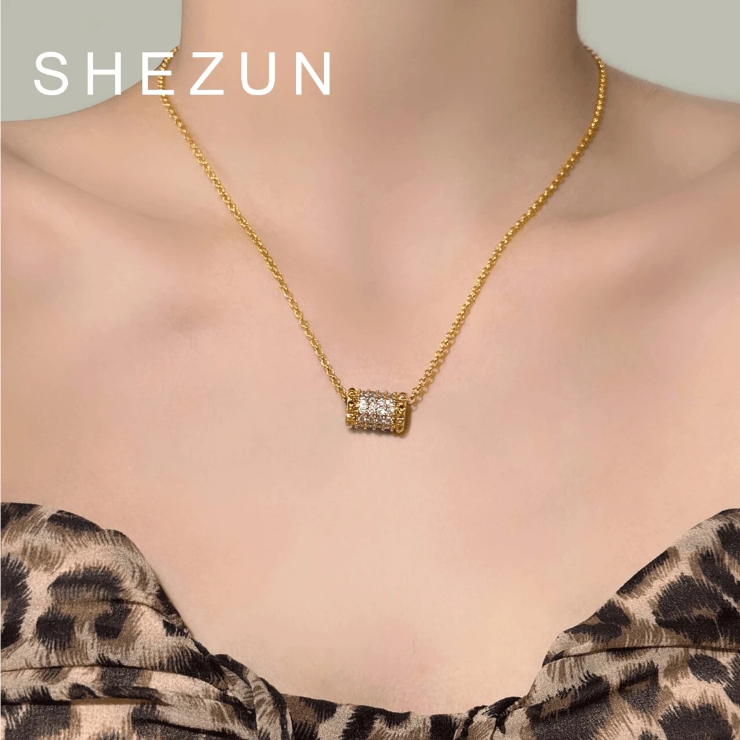 铜合金项链 金色小蛮腰项链女锁骨链SZ118