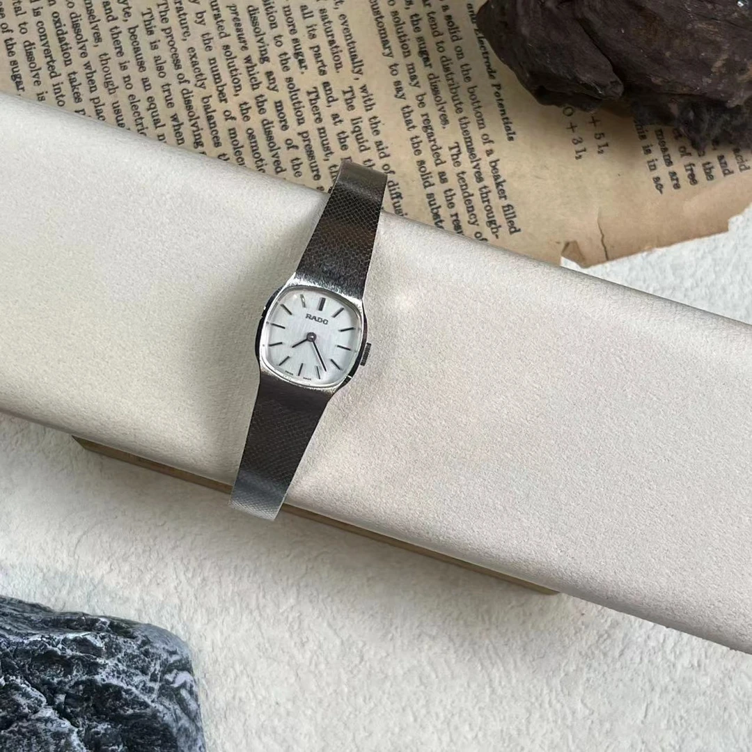 95新 Rado/雷达 中古复古/-102/精钢表带/银盘/20mm/雷达女表