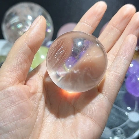 水晶水晶球摆件未镶嵌吸****头