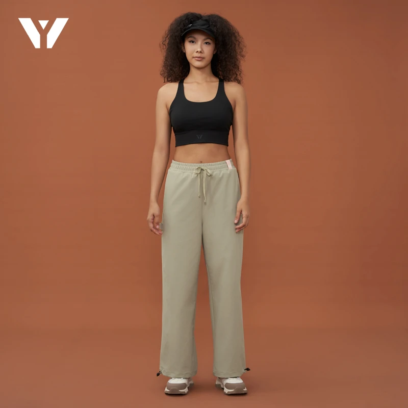 YBALight urban梭织机能长裤运动长裤休闲裤直筒女士宽松25061B