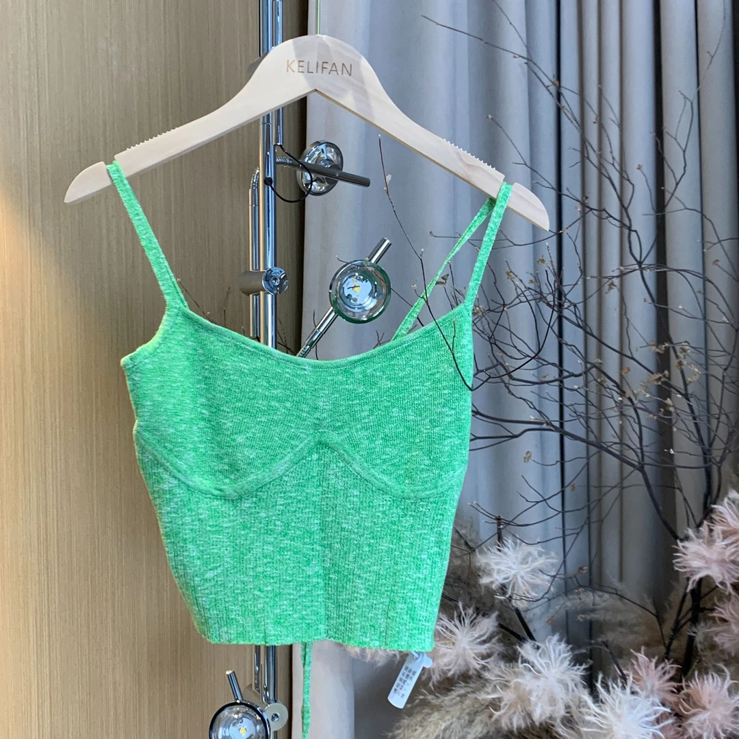 【酒午清清专场】 吊带背心针织吊带上衣女KLF3198