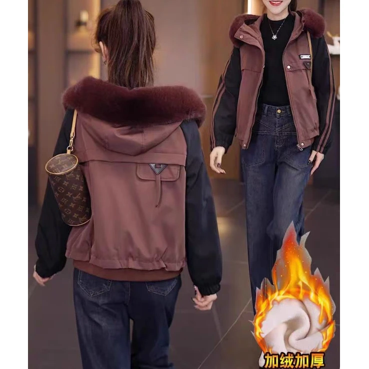 棉衣外套女冬季新款韩版宽松派克服休闲加绒短款棉服937#