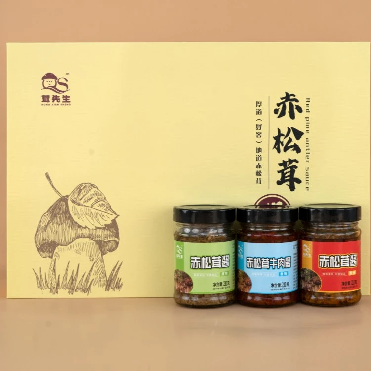 茸先生正宗精制赤松茸下饭酱礼盒1260克开盖即食老少皆宜