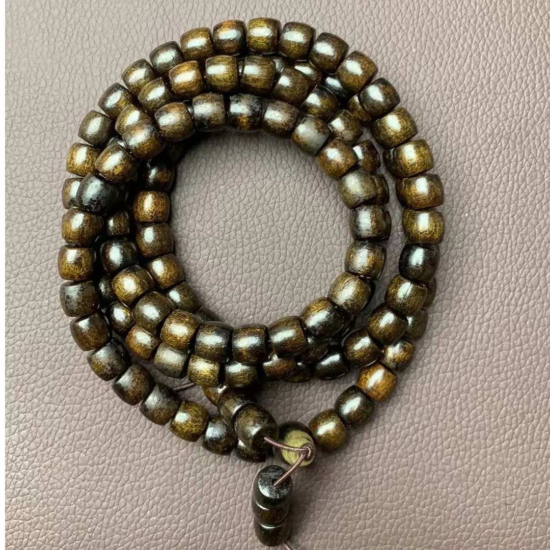 070沉木多圈桶珠手串