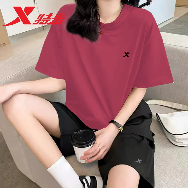 特步运动套装短裤女款正品夏季速干休闲清凉薄款大码短袖两件套男
