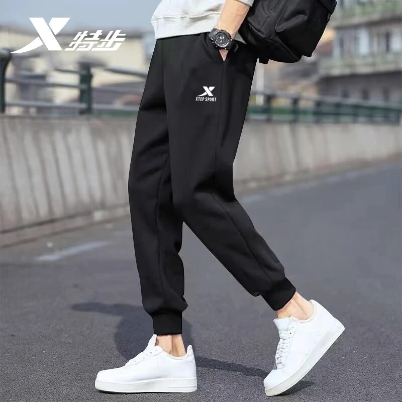 特步运动裤男士2025冬季新款官方旗舰店正品男装裤子薄款男裤卫裤