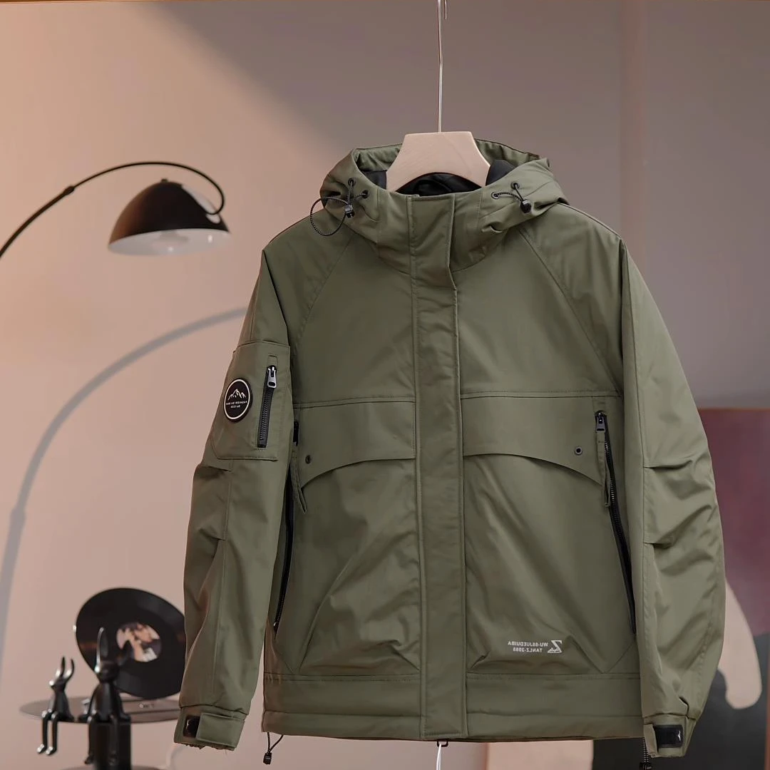 【蓄热】山系工装石墨烯棉服户外防水连帽防风男女同款