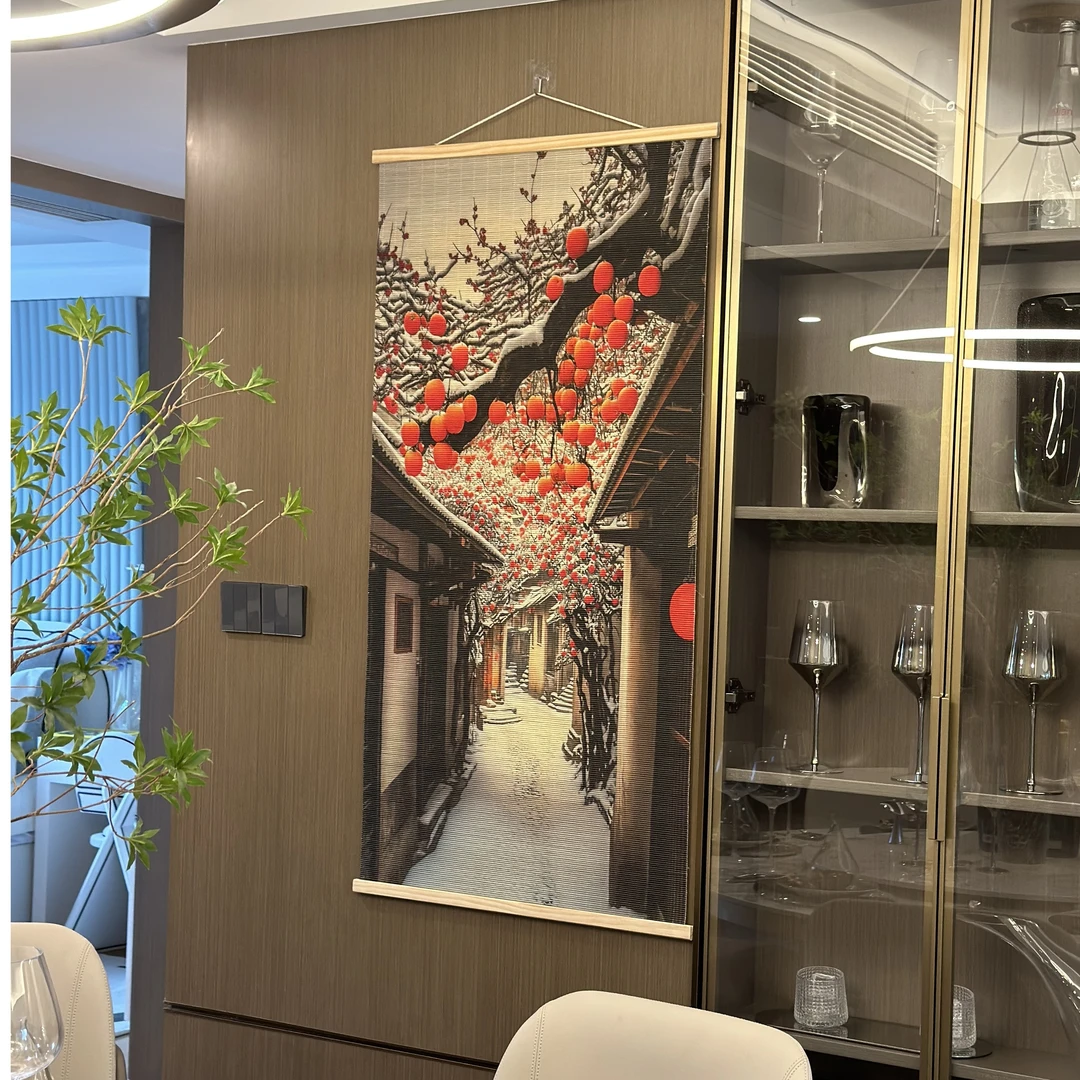 【万柿大吉.柿柿如意】竹丝家居挂画.唯美的展示，竹子艺术的升华
