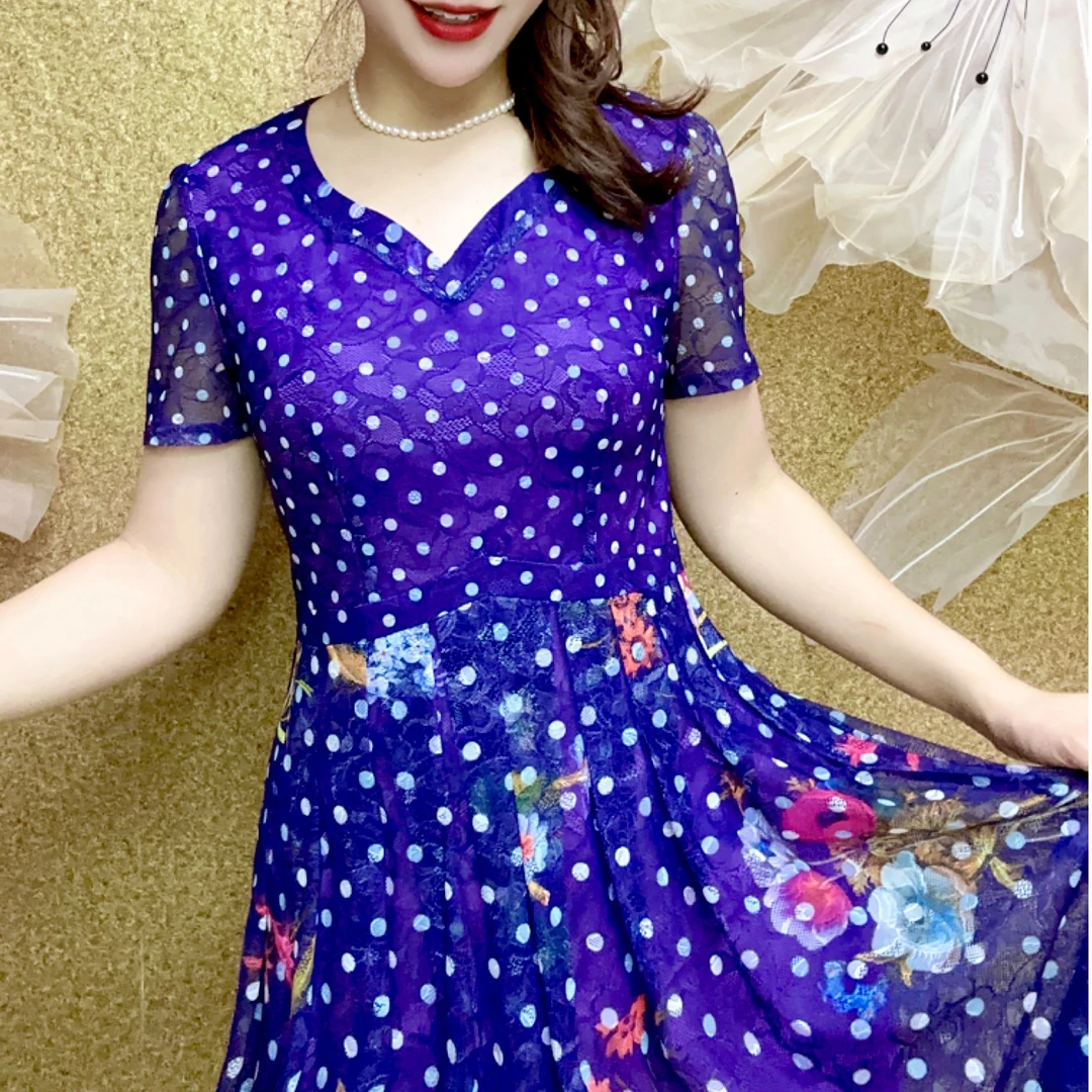 S 1132#迷人紫显瘦连衣裙朦胧中透露着柔淡的蓝充满着遐想浪漫