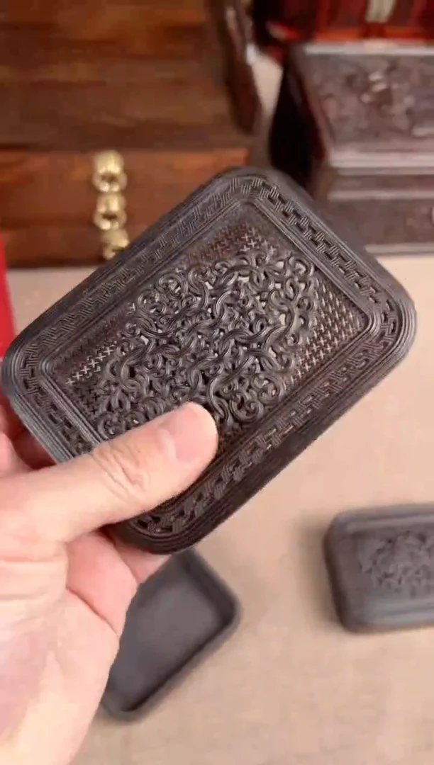 【闪购商品】风车木（黑檀木）手串/手链紫光檀香盒