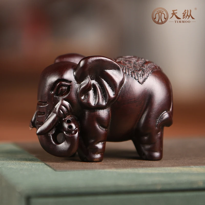 黑檀木6cm小象把件/个-XCP2173TZYBTZ