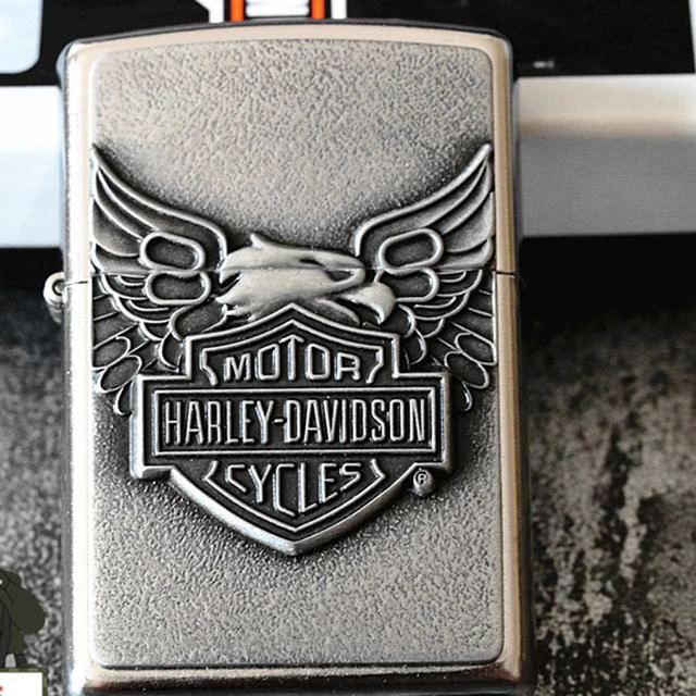 zippo打火机美版在册哈雷公路火烫鹰地球鹰 煤油防风打火机